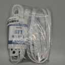 DEWENWILS 6FT Flat Plug Extension Cord, 3 Prong Ultra Thin Power Strip, 13A/125V/1625W, 16/3 Awg Grounded Flat Power Cable for Indoor Narrow Space, SPT-3 Cord, ETL Listed, White, 2 Pack