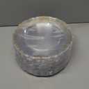 100 PCS Clear and Gold Plastic Plates for 50 Guests, Clear Disposable Plates Include 50 PCS Dinner Plates, 50 PCS Dessert Plates for Party, Wedding and Graduation