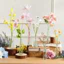 8 Sets Artificial Wildflowers Table Centerpiece with Vases Spring Summer Colorful Wildflower Centerpieces Silk Flower Arrangement for Wedding Baby Shower Table Centerpieces Party Decoration