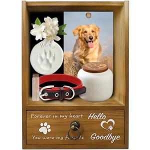 Pet Memorial Shadow Box 9.25x13 Memorial Gift Frame Pet Urn for Dogs & Cats Remembrance Memory Keepsake