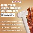 Bullibone Nylon Dog Chew Toy for Aggressive Chewers - Dental Hygiene Bone with Bacon Flavor, Durable Tough Chew Toys for Extra Large Dogs, Indestructible Dog Bone - 2 Pack