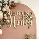 She Found Her Honey Sign for Backdrop, Bridal shower Party Wall Decorations for Honey Bee Bride to Bee Bridal Shower Engagement Wedding Bachelorette Party Supplies