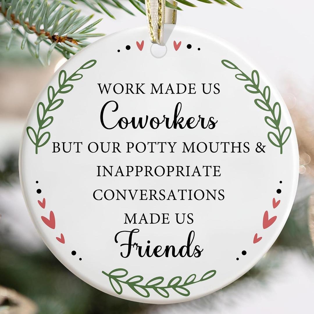 Coworker Ornament - Thank You and Appreciation Gifts for Christmas - Gift Exchange - Christmas Ornaments