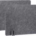 PATIKIL Desk Divider, 2 Set 24 x 16 Inch Acoustic Freestanding Desk Divider Desk Privacy Panel with 8 Pcs Support Feet for Library Office Workstation, Dark Grey