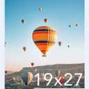 JCJMY 19x27 Picture Frame White for Poster Photo Picture, Horizontal and Vertical Formats for Wall Hanging, 19 x 27 Wall Gallery Poster Photo Frame for 19 by 27 Photos Posters, White