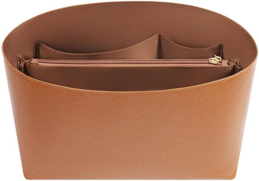 ZTUJO Purse Organizer Insert For Handbags For Le Pliage, Ultra-light Waterproof DupontPaper Upgraded Purse Organizer Insert (Brown, Medium)