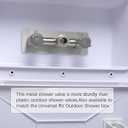 All Metal RV Exterior Quick Connect Faucet,4"RV Shower Faucet Replacement,RV Outside Shower Valve Kit,Camper Shower Faucet Valve with Quick Connect(Brushed Nickel)