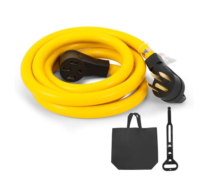 Extension Cord 14-50P to 14-50R Heavy Duty with Grip Handle Cord 50 Amp 4 Prong 250V RV&EV 10 FT.UL Listed.IP66 Rating