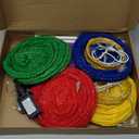 5 Pcs 12 Inch Large Outdoor Christmas Ornaments Bulb Shape Large Lighted Christmas Ornaments with 90 LED Light Outdoor Hanging Christmas Decoration with Hook for Yard Porch