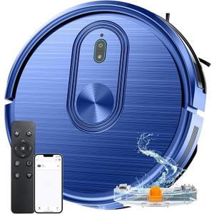Robot Vacuum and Mop Combo, 2 in 1 Mopping Robotic Vacuum with Schedule, App/Bluetooth/Voice, 3200Pa Max Suction, Self-Charging Robot Vacuum Cleaner, Slim, Ideal for Pet Hair, Hard Floor, Carpet