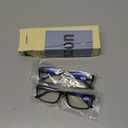 Gaoye +1.0 2-Pack of Reading Glasses - Blue-Light Filter, UV Protection - Readers with Rectangle Frames (Black)