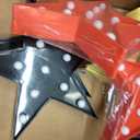 VIHOSE 6 Pcs Marquee Star Lights LED Star Signs Light up Movie Theater Decor Battery Operated Night Light for Gifts Birthday Party Home Movie Decor (Red,Black,Warm)