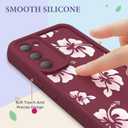 Case for Samsung Galaxy S23 5G, Pretty Pattern Design for Girls Women Silicone Cover, Soft TPU Material, Thicker Frame Shockproof Protective Case for Samsung S23 (Gradient Hibiscus)