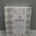 HonestBaby Unisex-Baby Fitted Crib Sheets Set Standard Mattress, 100% Organic Cotton Baby Boys, Girls, Neutral, Pack of 1 - Peach Skin Painted Buffalo Check, One Size