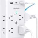 Multi Plug Outlet Extender with PD30W USB C Fast Charging, HANYCONY 3-Sided Power Strip with 900J Surge Protector, 8 Outlet Splitter and 3 USB Ports for Smart Home Office Travel Dorm Room, ETL Listed