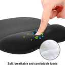 EooCoo Ergonomic Mouse Pad with Wrist Support, Mousepad with Memory Foam Wrist Rest and Non-Slip Base for Computer, Cafe, Home & Office, 9.64 x 8.26 in Office Desk Accessories (Black)