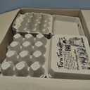Honeydak 50 Pcs Egg Cartons Bulk 12 Count 3x4 Style Pulp Paper Egg Tray Dozen Reusable Container Holder Storage Box for Supermarkets Fresh Kitchen Vegetable Family Farm Markets