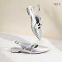 IDIFU Women's Flat Shoes Pointed Toe Strappy Slingback Ballet Flats Wedding Office Work Bridal Formal Dress Shoes for Women Dressy Comfortable Cute Trendy Ladies Flats (7.5)