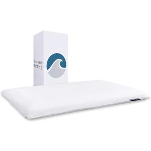 Bluewave Bedding Ultra Slim Gel Memory Foam Pillow for Stomach and Back Sleepers - Thin, Flat Design for Cervical Neck Alignment and Deeper Sleep (2.75-Inches Height, King Size)
