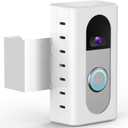 QIBOX Anti-Theft Video Doorbell Mount Compatible with Ring/Blink Video Doorbell 4/3/3 Plus/2/1/(2020 Release), Adjustable No-Drill Mounting Bracket Adapter Holder Accessories for Home Rentals, White