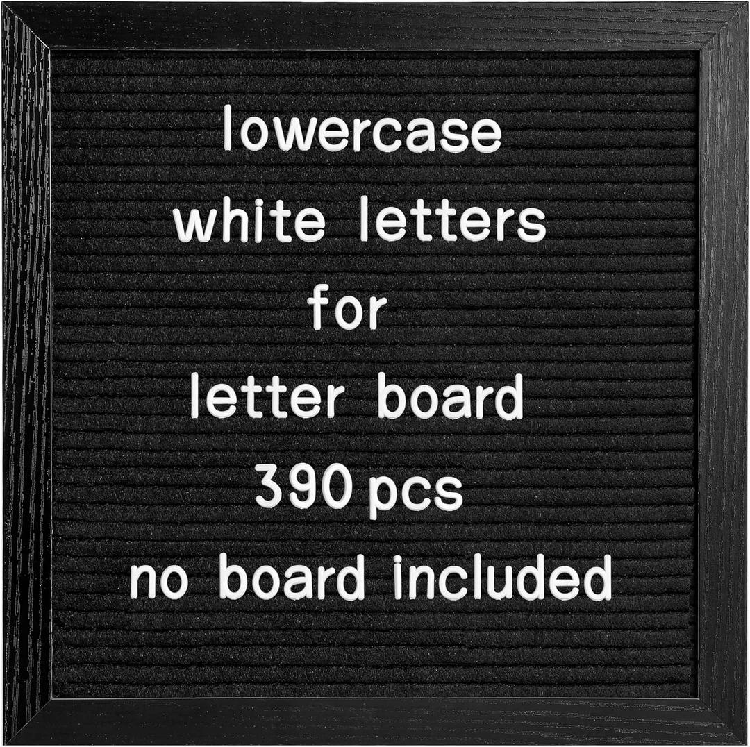 Felt Letter Board Letters Set - Pre-Cut 390pcs Lowercase Letters Only (No Board Included)