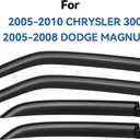 Window Visors Rain Guards Shield for 2005-2010 Chrysler 300, Out-Channel Window Vent Wind Deflectors Visors Shades for 2005-2008 Dodge Magnum