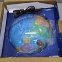 TTKTK Illuminated World Globe for Kids & Adults All Ages with Wooden Stand 7 in 1- Night View Stars Map Constellation Globe with Detailed Colorful World,Built-in LED Bulb, Educational Gift