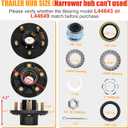 2 Sets 2000Lbs Trailer Hub Kit 5 Bolt 4.5",5 Lug Trailer Wheel Hub Fit 1" and 1-1/16" Trailer Straight Spindles,54.5 Trailer Axle Kit,Boat Trailer Hubs 5 Lug(only for Straight Spindle)