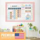 Hadley Designs Classroom Calendar Set Bulletin Board Decorations - Boho School Calendar for Classroom Decor, Kindergarten Preschool Elementary Teacher Must Haves, Homeschool & Daycare Essentials