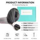 T1B/Grey Pre Stretched Braiding Hair 28 Inch 8 Packs Ombre Off Black to Silver Grey Braiding Hair Pre Stretched Synthetic Braids (T1B/Grey, 28 Inch (pack of 8))