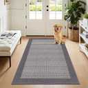 Ileading Indoor Door Mat 3x5ft Absorbent Dog Mats for Muddy Paws,Machine Washable Small Living Room Area Rug with Non-Slip Rubber Backing Low-Profile Inside Carpet for Hallway,Kitchen