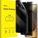 JETech Privacy Screen Protector for Samsung Galaxy S25 Ultra 5G, Anti-Spy Flexible TPU Film, Fingerprint Unlock Compatible, 2-Pack