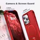 TIANLI Designed for iPhone 11 Pro Max Case with Magnetic Invisible Ring Stand [Compatible with Mag-Safe] [Military Drop Protection] Shockproof Anti-Slip Cover for iPhone 11 Pro Max 6.5 Inch,Red