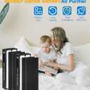 Replacement Filter Compatible with Blueair Sense Sense+ Air Purifiers, with 2 HEPA Filters and 4 Activated Carbon Pre Filters