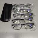 BLS Businessman Rectangular Reading Glasses - Professional Durable Readers - Blue-Light Blocking Lenses +2.25