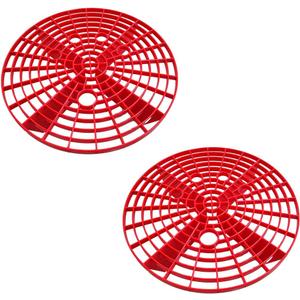 2 PCS Car Wash Bucket Insert, Trap Dirt for Car Wash and Detail Kit, Dustproof Insert for Washing Truck SUV, Auto Wash Filter Fits 12 Inch Diameter Bucket, Car Accessories (Red)