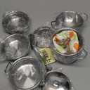 Play Pots and Pans Toys for Kids - Kitchen Playset Pretend Cookware Mini Stainless Steel Cooking Utensils Development Toys for Toddlers & Children Ages 3 Years and up