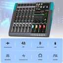Depusheng PA6 professional DJ audio mixer 6 channel input built-in 256 kinds of DPS effects support 48V phantom power USB Bluetooth MP3 computer recording