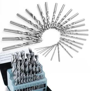 29Pcs Brad-Point Drill Bits, Brad Point Wood Drill Bit Set, 1/16-1/2" HSS Drill Bit Set with Double Flutes Design for Carpenter Woodworking and All Types of Wood