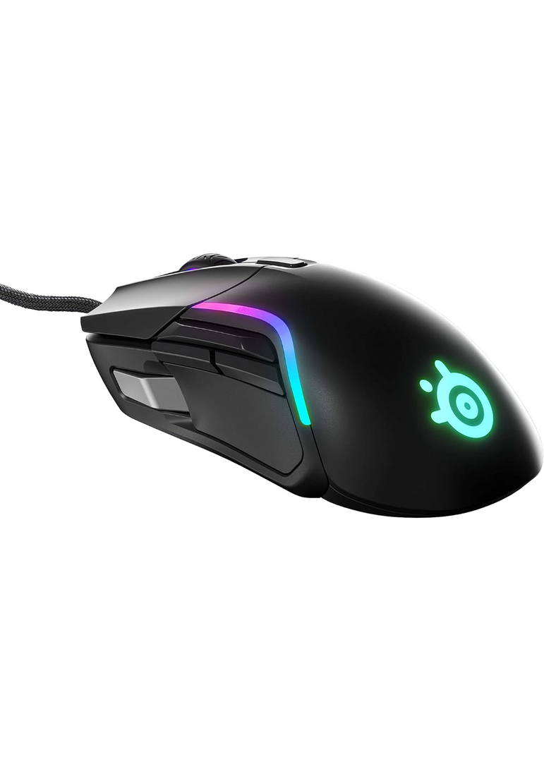 SteelSeries Rival 5 Gaming Mouse with PrismSync RGB Lighting and 9 Programmable Buttons – FPS, MOBA, MMO, Battle Royale – 18,000 CPI TrueMove Air Optical Sensor - Black