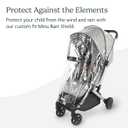 UPPAbaby Minu and Minu V2 Rain Shield/Waterproof and Windproof Coverage/Ventilated Design/Quick Attachment/Easy Access to Child