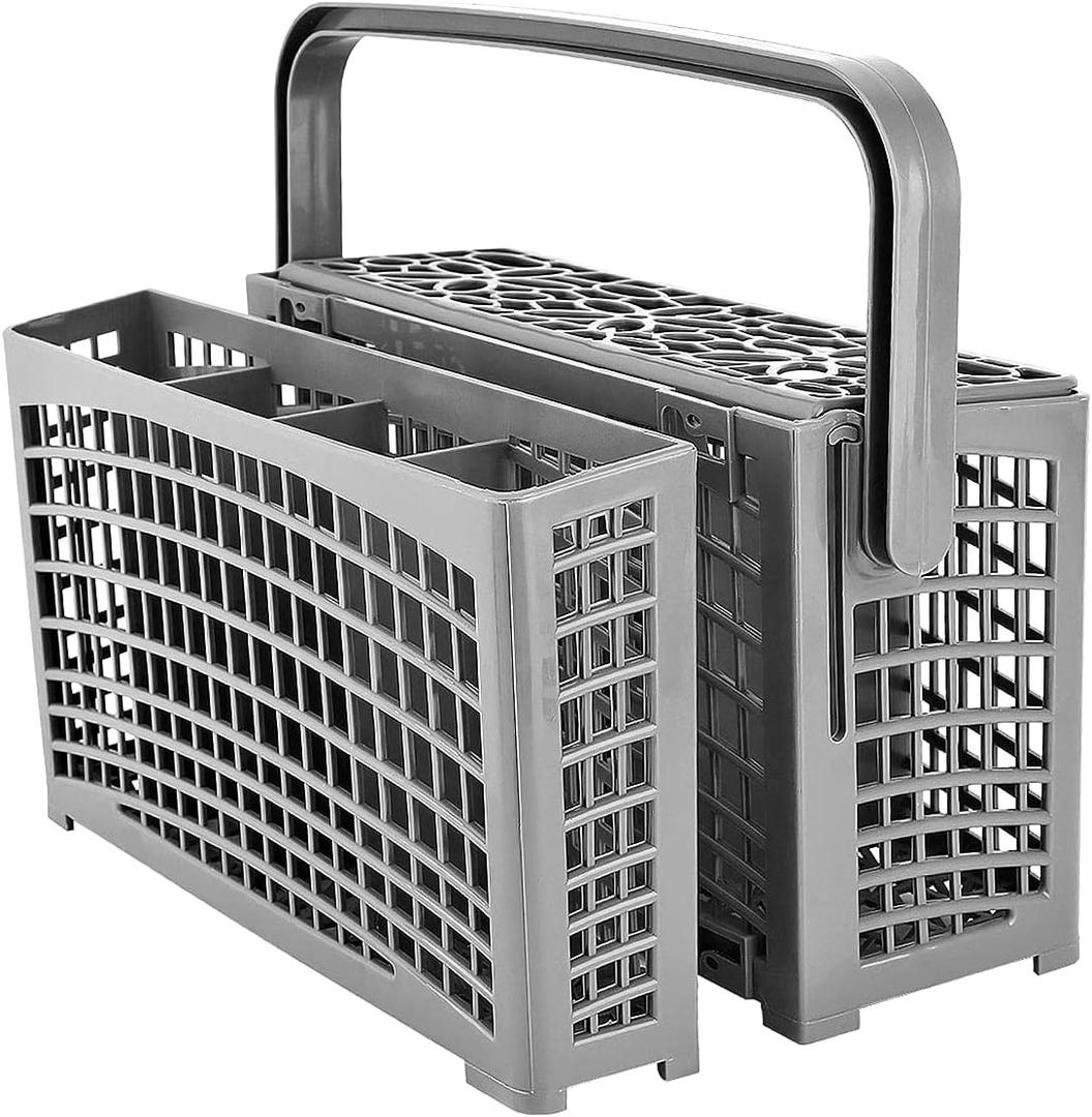 Cenipar UPGRADE Universal Dishwasher Silverware Basket 2 in 1 Utensil Basket Compatible with Bosch Maytag Kenmore Whirlpool KitchenAid LG Samsung Frigidaire GE Dishwasher