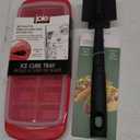 Joie Standard Ice Cube Tray, Covered and Stackable, No-Spill Removable Lid, Pop Open Door for Easy Refills, Keeps Ice Fresh, Freezer Durable, Dishwasher Safe, Colors May Vary And Nylon Meat & Potato Masher, Heat-Resistant and Safe for Non-Stick Cookw