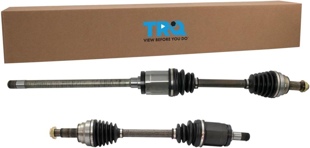 TRQ Front Driver and Passenger CV Axle Shaft Assembly Set Neoprene Boots Compatible with 2007-2018 BMW X5 2008-2019 X6