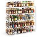 Cinnvoice Mini Liquor 50ml Bottles Retail Display Case with Lock and Adjustable Dividers, 23.6"w x 24.4"h x 12"d Clear Commercial Acrylic Countertop Rack for 50ml Nips, Airplane Shot Bottle & Pos Item