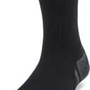 Under Armour Unisex Youth Performance Tech Crew Socks 3 Pack (Black, S)