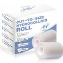 Hydrocolloid Roll for Wound Dressings,Medical Tape for Wound Care, First Aid Kit Essential,Extra Large Hydrocolloid Patch Gel Bandages with Self-Adhesive,Highly Absorbent for Burn, Blister, Acne Care
