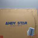 ANDY STAR 24x40 Inch Brushed Nickel Scalloped Bathroom Wall Mirror