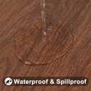 Smiry Square Table Cloth Cover, Waterproof Elastic Fitted Picnic Tablecloth, Wipeable Flannel Backed Vinyl Tablecloths for Camping, Dining, Outdoor (Brown, 42" x 42")