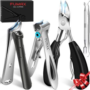 Toenail Clippers for Seniors Thick Toenails, Large Wide Opening Toe Nail Clippers for Men Thick Nails, Heavy Duty Sharp Slanted Nail Clippers Fingernail Clipper Gifts for Men Women